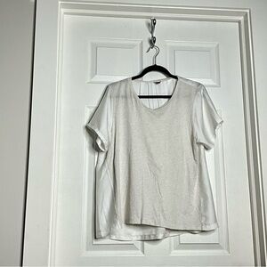 JCrew- Cream Cotton and Silk Blouse - Size Large